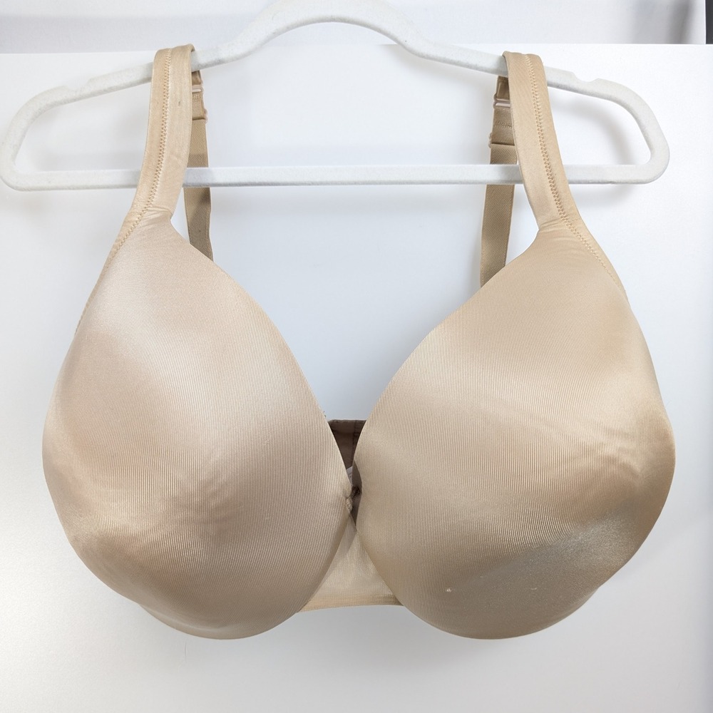 Cacique Lightly Lined Full Coverage T Shirt Bra Size 38H Tan Nude Comfort Smooth